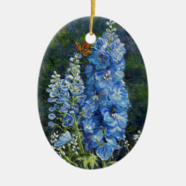 "Delphiniums" Ornament