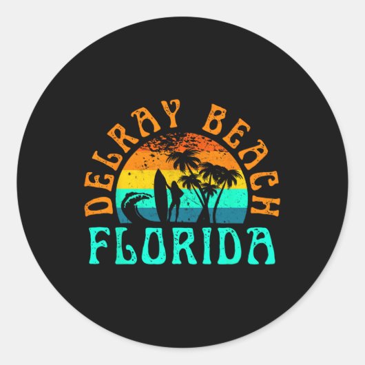 Delray Beach _1 Ronde Sticker (Voorkant)