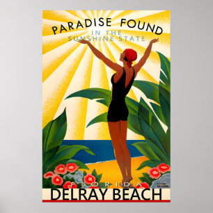 Delray Beach Florida Reisposter Nieuw Palm Beach Poster