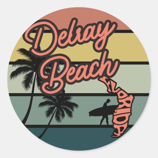 Delray Beach, Florida Ronde Sticker (Voorkant)