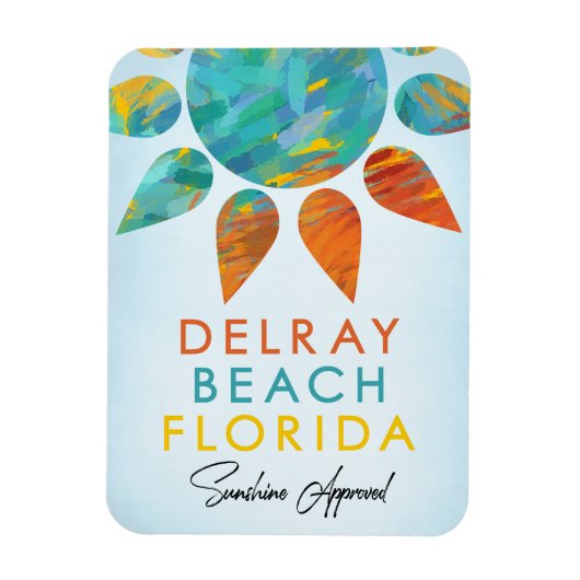 Delray Beach Florida Sunshine Travel Magneet (Verticaal)