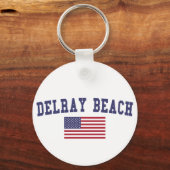 Delray Beach VS vlag Sleutelhanger (Voorkant)