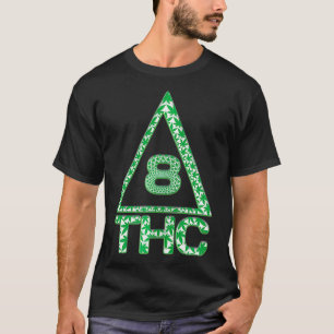 Delta 8 THC Delta 8 Triangle Symbool Groene Weed P T-shirt