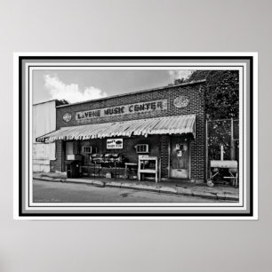Delta Blues Club B&W Foto 13 x 19 Poster