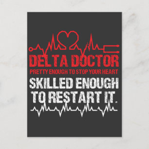 Delta Doctor Shirt voor Artsen Sorority Briefkaart