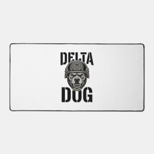 Delta Dog Bulldog Helm Vintage Gravure Ontwerp_ Bureaumat