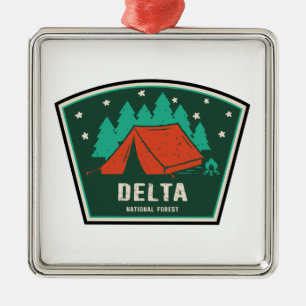 Delta National Forest Camping Metalen Ornament