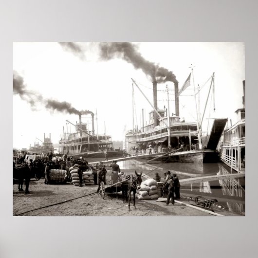 Delta Queen, Boat, geladen in New Orleans Poster (Voorkant)