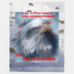 DELTA RAIDERS met EAGLE Fleece Deken