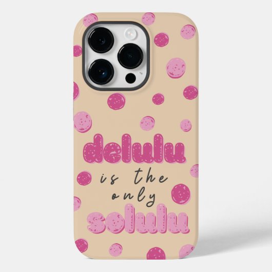 Delulu is de enige Solulu Fancy Schattige Case-Mate iPhone Case (Achterkant)