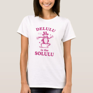 Delulu is de Solulu Funny Frog Meme T-shirt