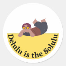 Delulu Is de Solulu Grappige Meme-ontwerp