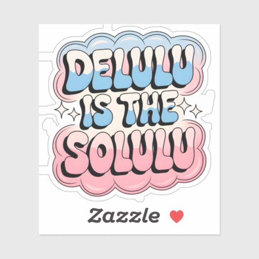Delulu is de ziel sticker (Vel)