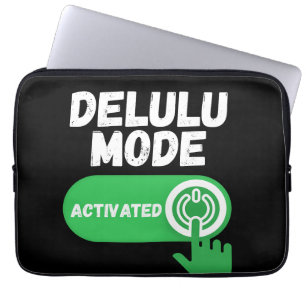 Delulu Modus Geactiveerd Grappige Gen Z Laptop Sleeve