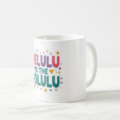 Delulu Solulu Tendance virale café Mug (Devant droit)