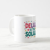 Delulu Solulu Tendance virale café Mug (Devant gauche)