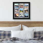 Deluxe 9 Collage van het Fotoraster Canvas Afdruk (Insitu (Slaapkamer))