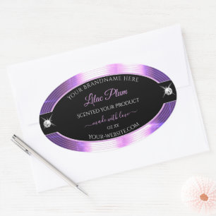 Deluxe Black Lilac brillant brillants Étiquette pr