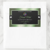 Deluxe Black Shiny Forest Green Logo Productlabel Rechthoekige Sticker (Tas)