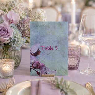 Deluxe Blauwe en Paarse Klassieke Bloemen Kaart