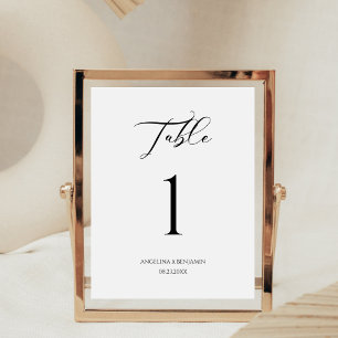 DELUXE Bruiloft Kalligrafie Script Tafelnummer Reclamebord Met Voetstuk