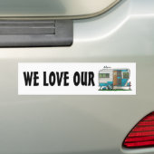 Deluxe Camper Trailer Bumpersticker (Op auto)