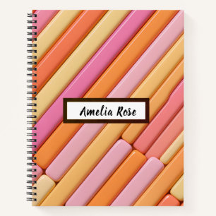Deluxe Custom Pastel geometrisch Notitieboek – Abs