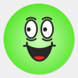 Deluxe Gekke Smiley gezichten Ronde Sticker