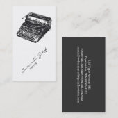 Deluxe geluidloze schrijfmachine visitekaartje (Voorkant / Achterkant)