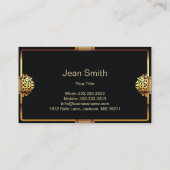 Deluxe Gold Lijst Interior Design Visitekaartje (Achterkant)