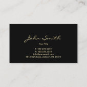 Deluxe Golden Glitter Dark Metallic Visitekaartje (Achterkant)