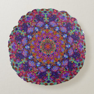 Deluxe meerkleurige mandala ornament arabesque rond kussen