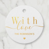 Deluxe met liefde goud bedankjes labels (Voorkant)