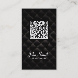 Deluxe QR Code Music Teacher Visitekaartje