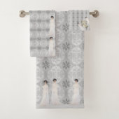Deluxe Vrouw in Wit Serena Klimt Bad Handdoek (Insitu)
