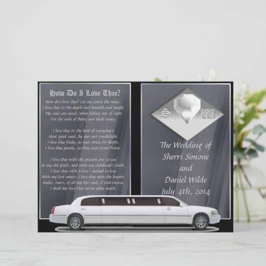 Deluxe Wedding Program (bi-voudig ontwerp) (Staand voorkant)