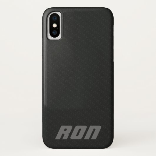 Deluxe zwart gesimuleerd koolstofvezel iPhone X Ho Case-Mate iPhone Case (Achterkant)