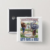 Dem Donkey vs GOP Elephant Button  (Voorkant /achterkant)