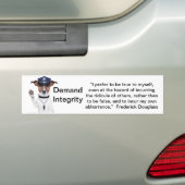 Demand Integrity bumpersticker (Op auto)