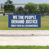 Demand Justice | 6 Ft Banner | Blauw (Insitu)
