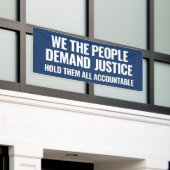 Demand Justice | 6 Ft Banner | Blauw (Buitenkant Gebouw)