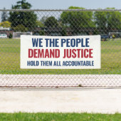 Demand Justice | 6 Ft Banner | wit (Insitu)