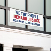 Demand Justice | 6 Ft Banner | wit (Buitenkant Gebouw)