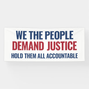 Demand Justice   6 Ft Banner   wit