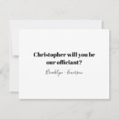 Demande à l'officiant de nous marier Invitation (Dos)