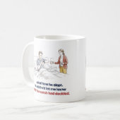 Demande comment il a dormi Montre décidée Mug drôl (Devant gauche)
