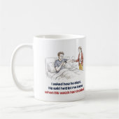 Demande comment il a dormi Montre décidée Mug drôl (Gauche)