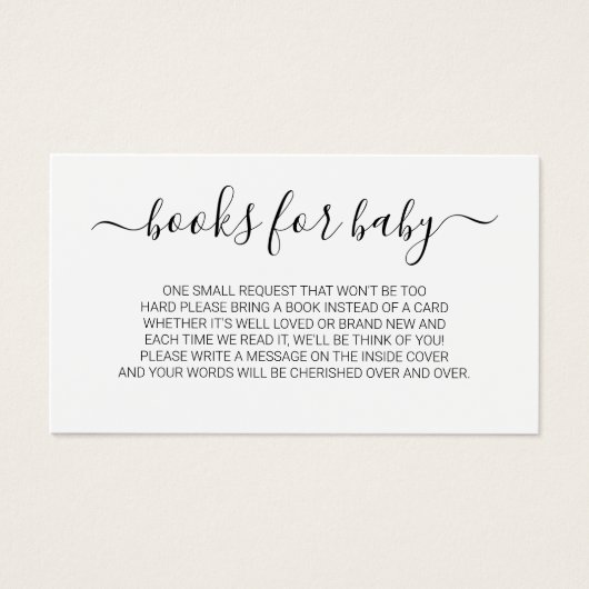 Demande de Baby shower de registre de script minim (Devant)