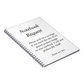 Demande de cahier (Côté Droit)