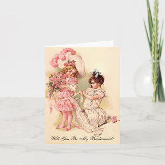 Demande de carte Bridesmaid Vintage Style Invitati